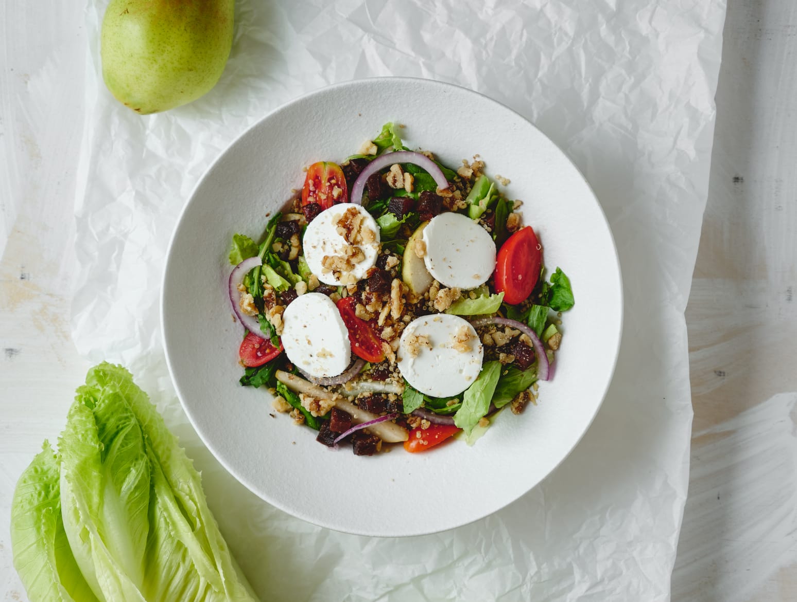 סלט קינואה עיזים